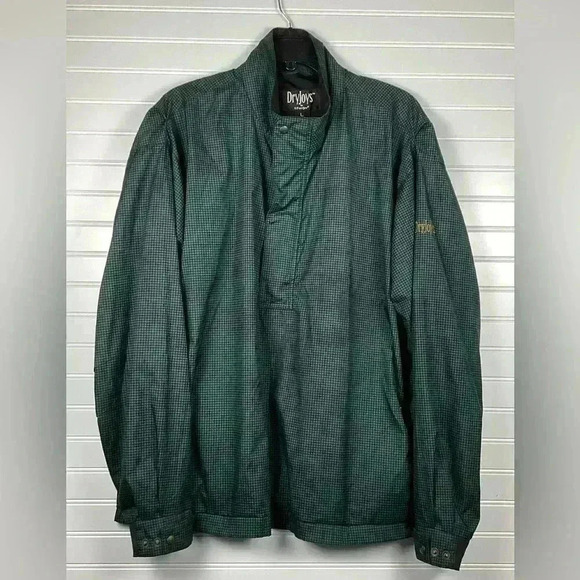 dryjoys by FJ Other - DryJoys by FootJoy FJ Mens 1/4 Zip Long Sleeve Rain Jacket Large Green Pullover